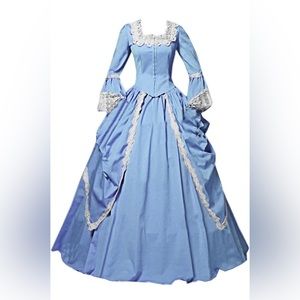 Women’s Lace Baby Blue Victorian Costume Dress